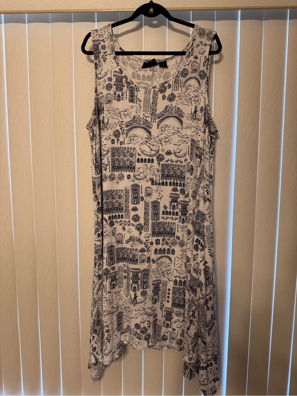 Cynthia Rowley Black & White Asymmetrical Tank Dress